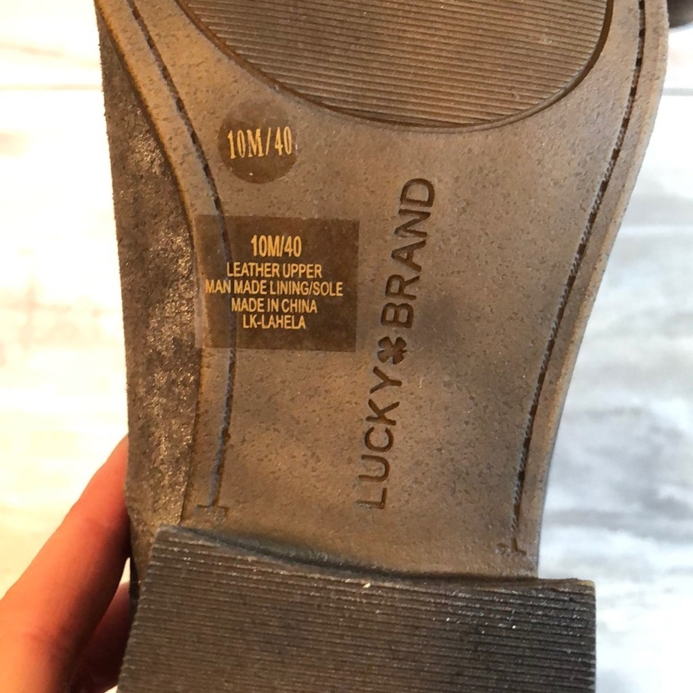 Lucky Lahela Charcoal Grey suede boots 10 - Picture 7 of 7
